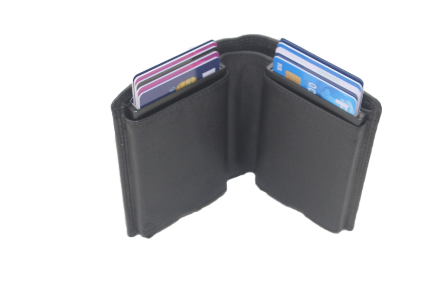 OI Billfold met cardprotectors groot Zwart / anti skim 344