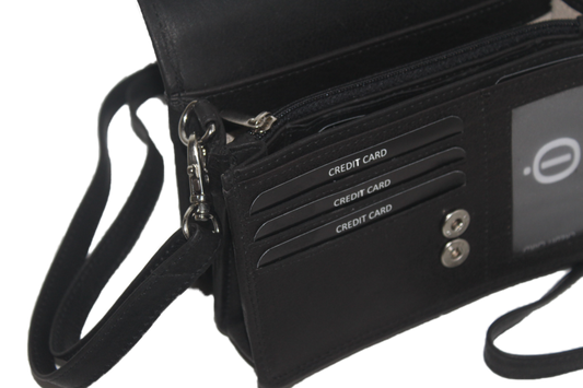 Festival tasje zwart met vacht 346BH