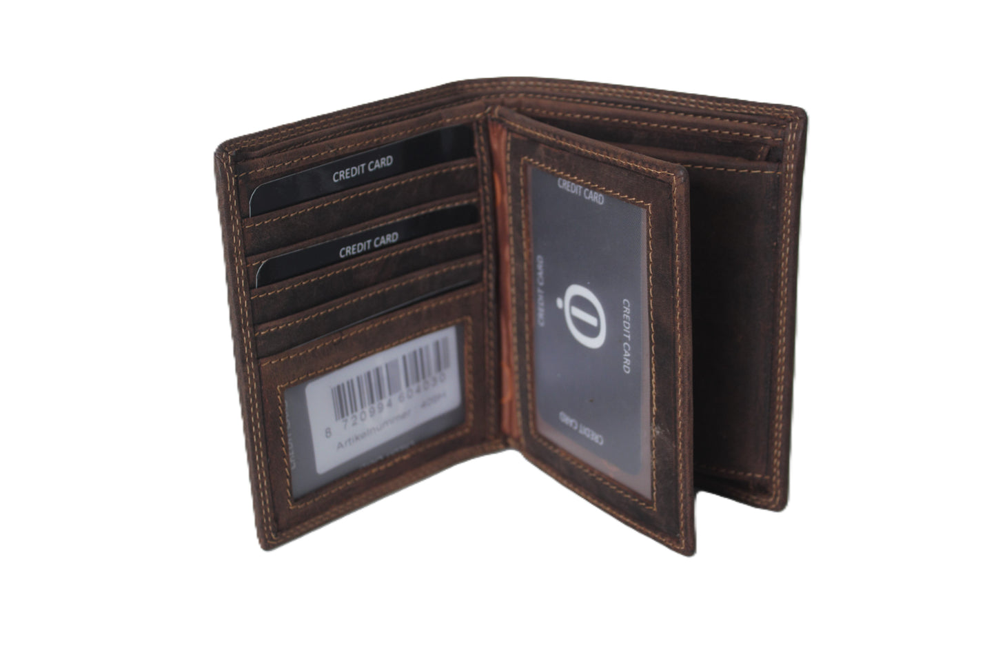 Hoge billfold met de creditcards ( pasjes ) horizontaal anti skim 409H