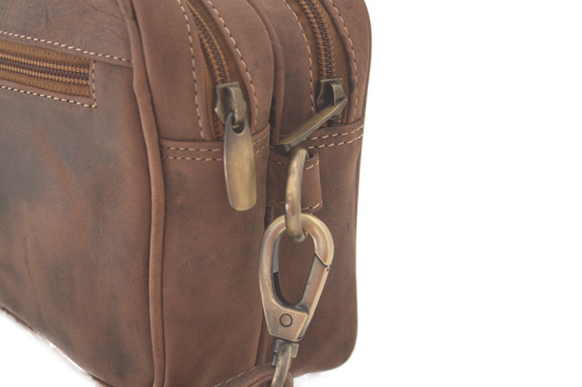 Heren Pols tas dubbele rits. 509H