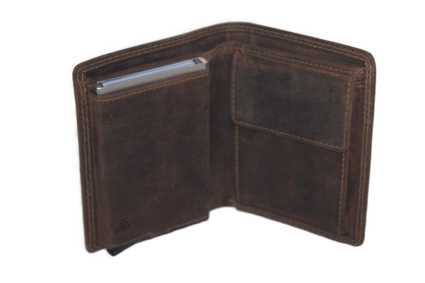 OI Billfold met cardprotector groot / anti skim 512H Met horizontaal kleingeld vak