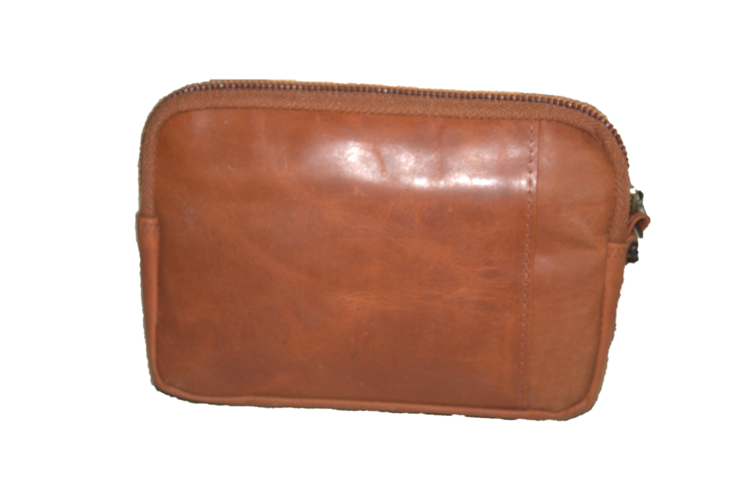 Creditcardhouder sleutelbeursje met ruimte voor kleingeld en biljetten. Cognac 515NR orange