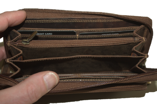 Dames portemonnee groot met afneembaar polsbandje 516H