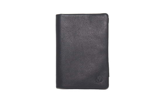 Oi zwarte leren damesportemonnee zeer soepel / platte damesbeurs met rits voor kleingeld soft leder / compact dames portemonneetje / RFID safe / zwart leer / 537
