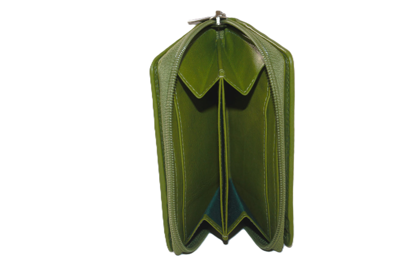 Ritsportemonnee luxe Groen 539G