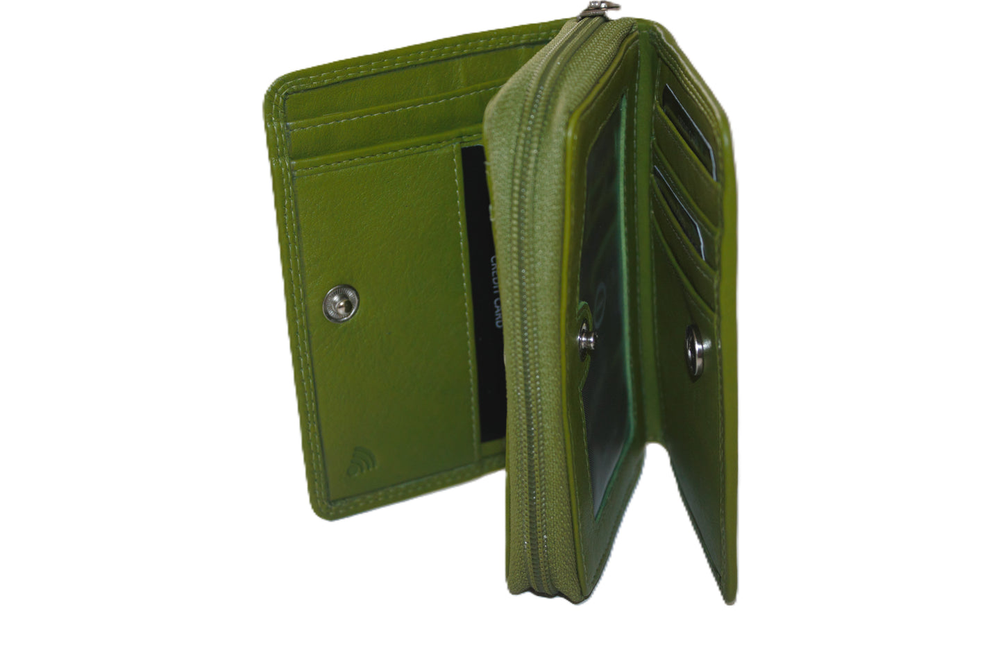 Ritsportemonnee luxe Groen 539G