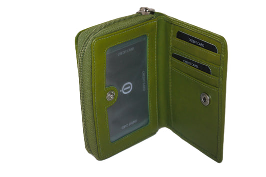 Ritsportemonnee luxe Groen 539G