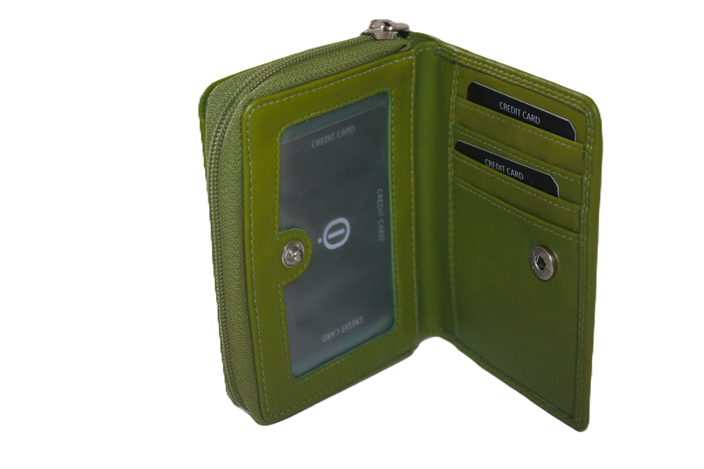 Ritsportemonnee luxe Groen 539G