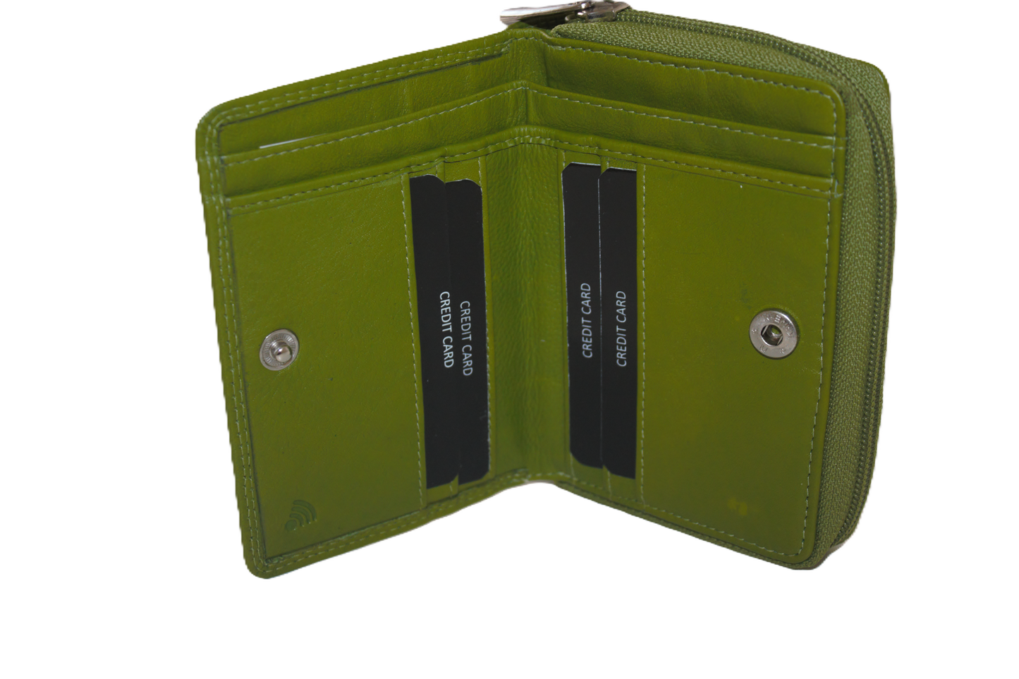 Ritsportemonnee luxe Groen 539G