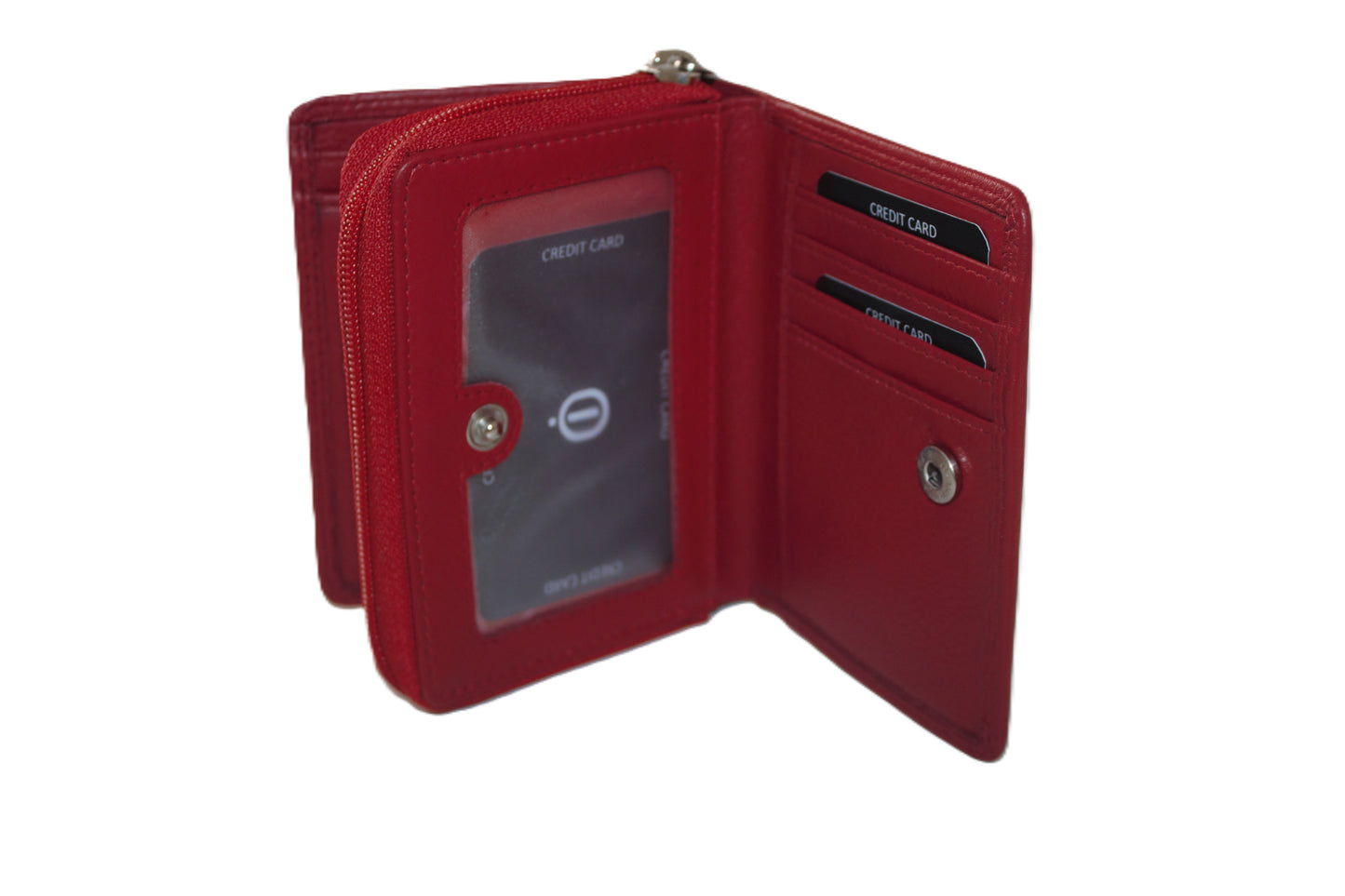 Ritsportemonnee luxe Rood 539R