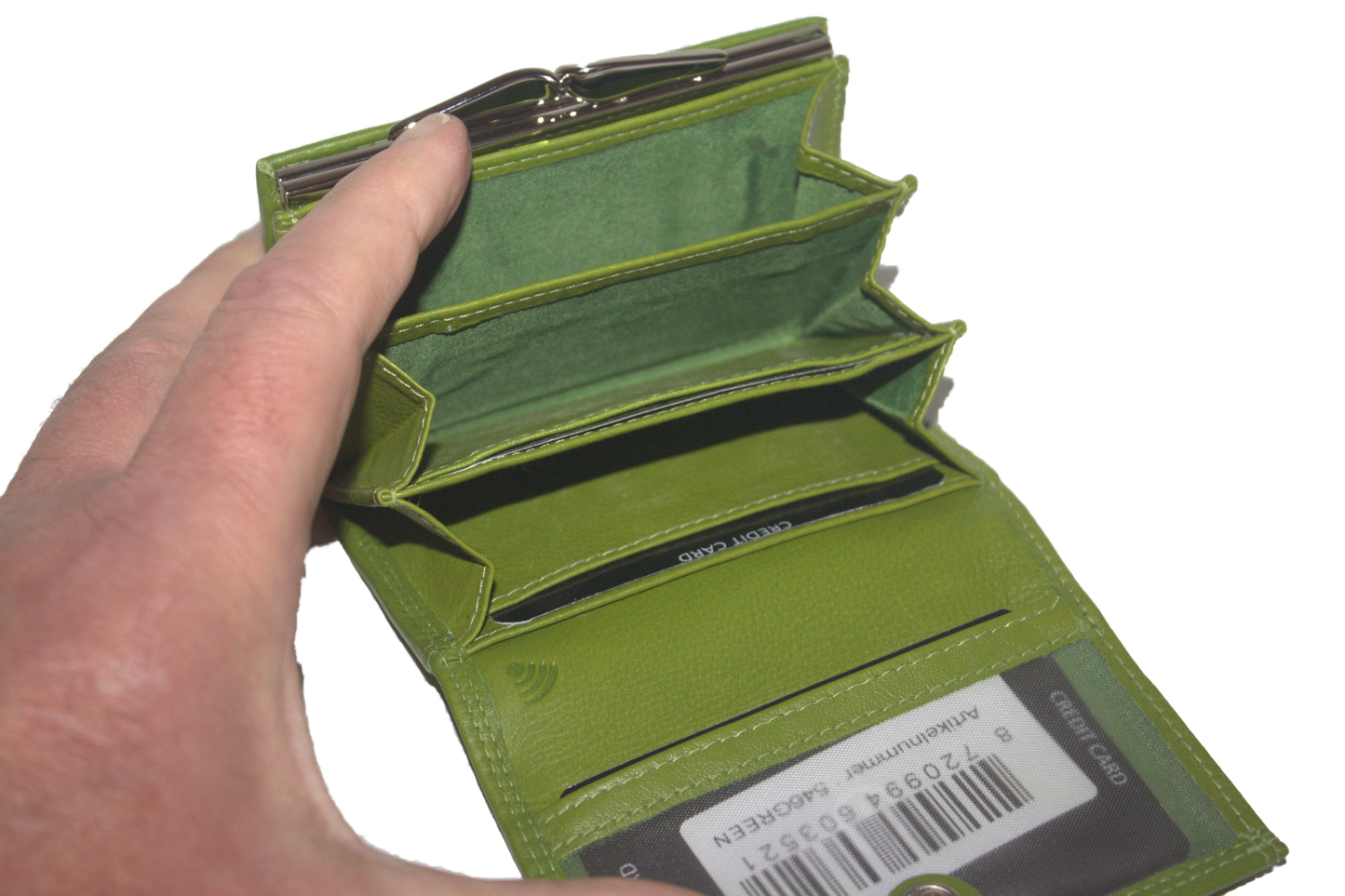 Kleine knip portemonnee 546 groen
