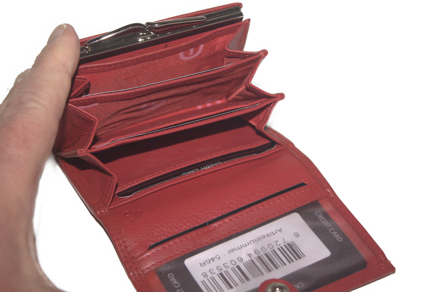 Kleine knip portemonnee 546 rood