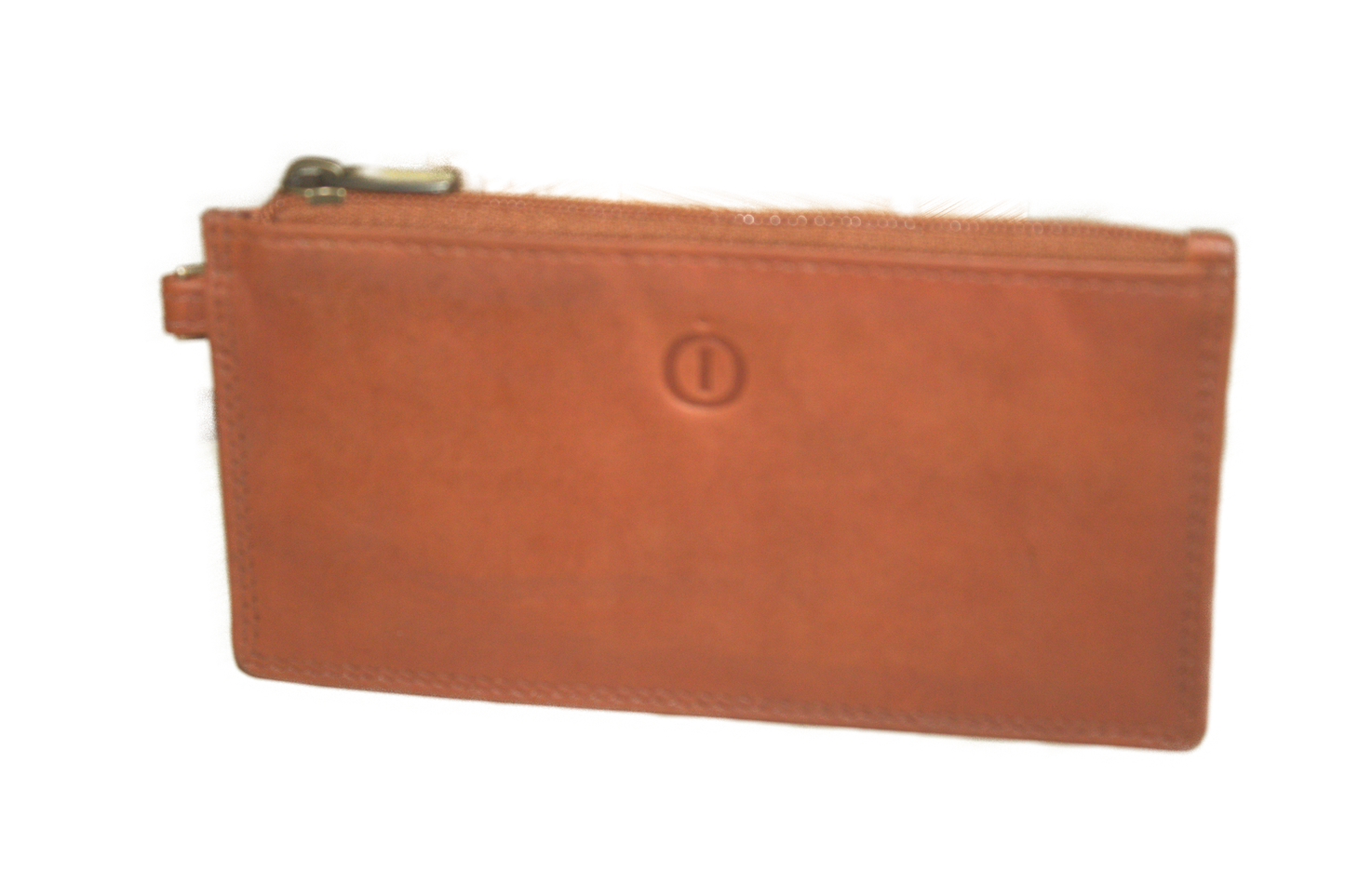 Creditcardmapje lang met rits 560NR Cognac