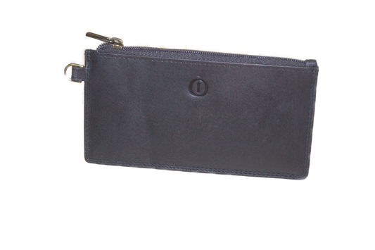 Creditcardmapje lang met rits 560NR Donker blauw