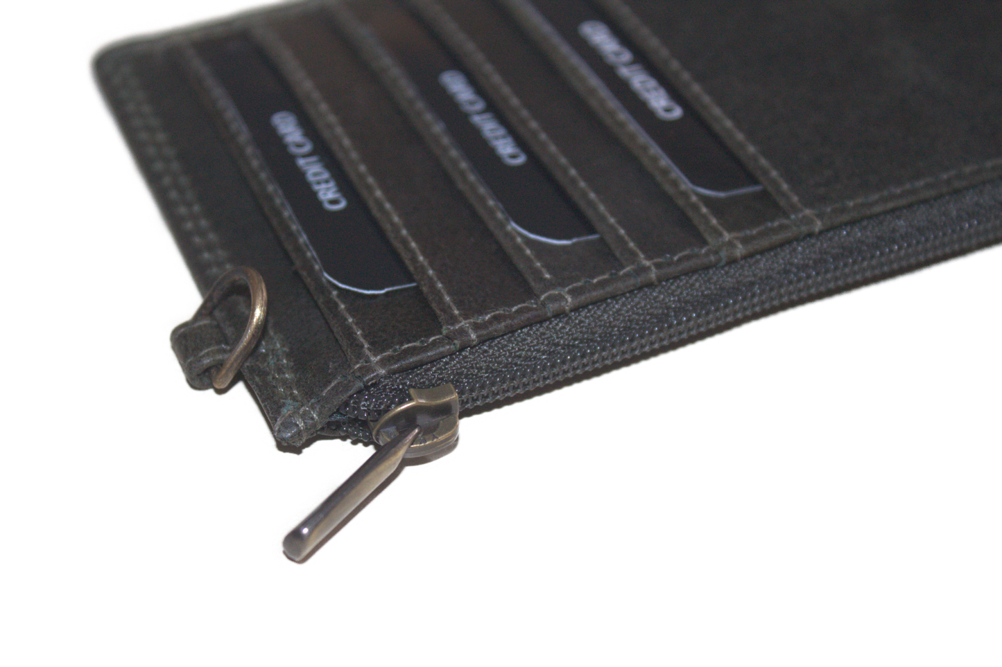 Creditcardmapje lang met rits 560NR groen