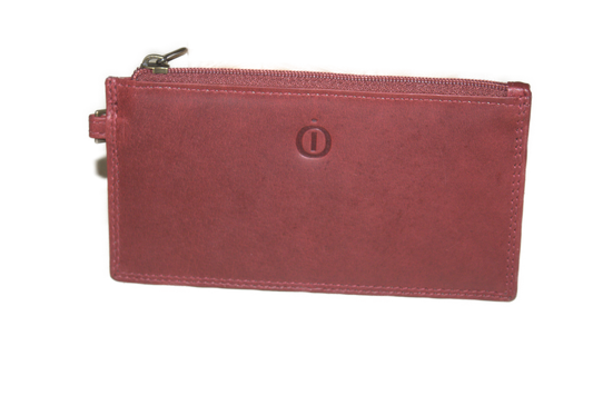 Creditcardmapje lang met rits 560NR rood