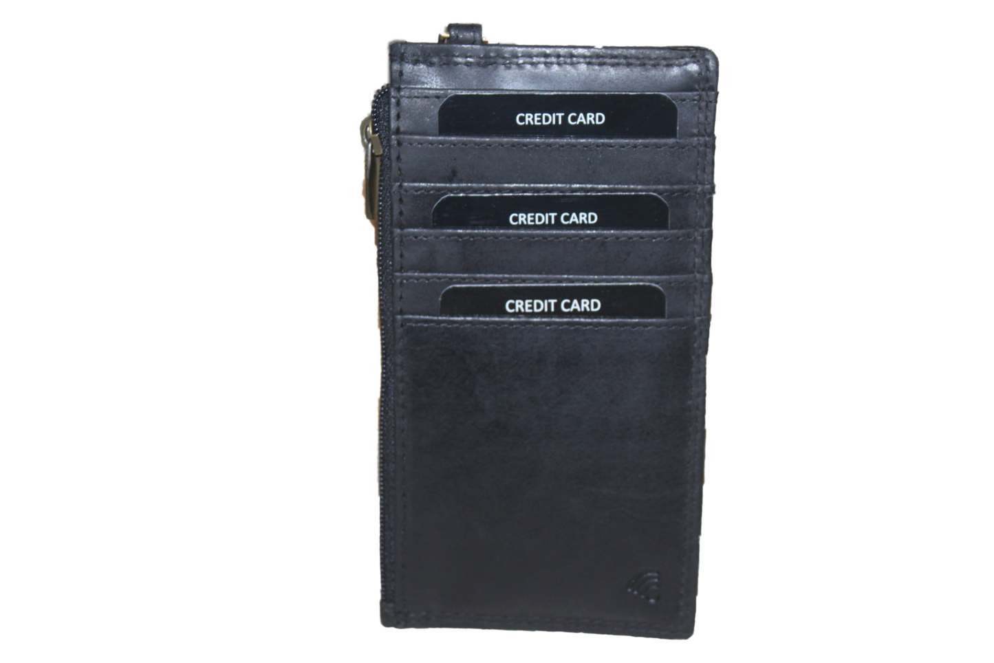 Creditcardmapje lang met rits 560 zwart