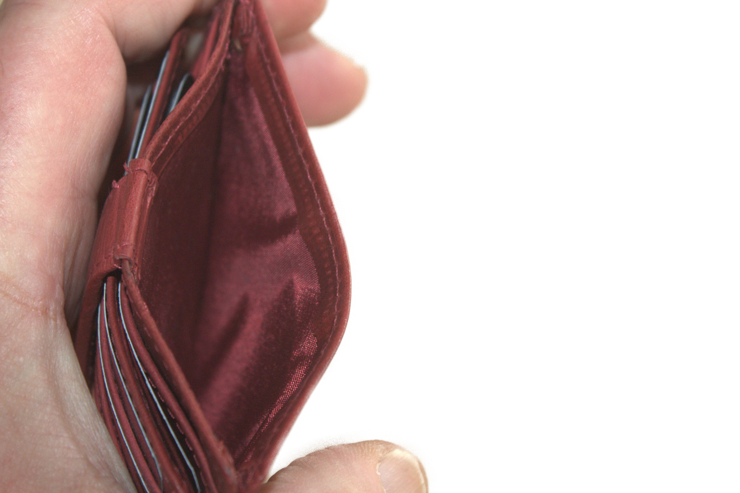 Creditcard houder Pasjeshouder met ruimte voor biljetten 2x vouwen rood 561NRRED