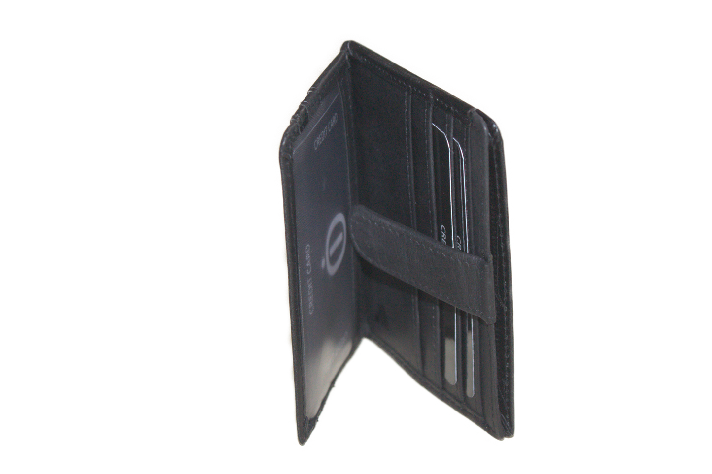 Creditcard houder Pasjeshouder met ruimte voor biljetten 2x vouwen Black 561NRBLACK