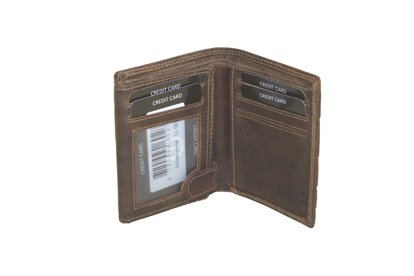 Kleine billfold / Creditcard houder / Pasjeshouder met ruimte voor biljetten.Hunter563H Hunter bruin