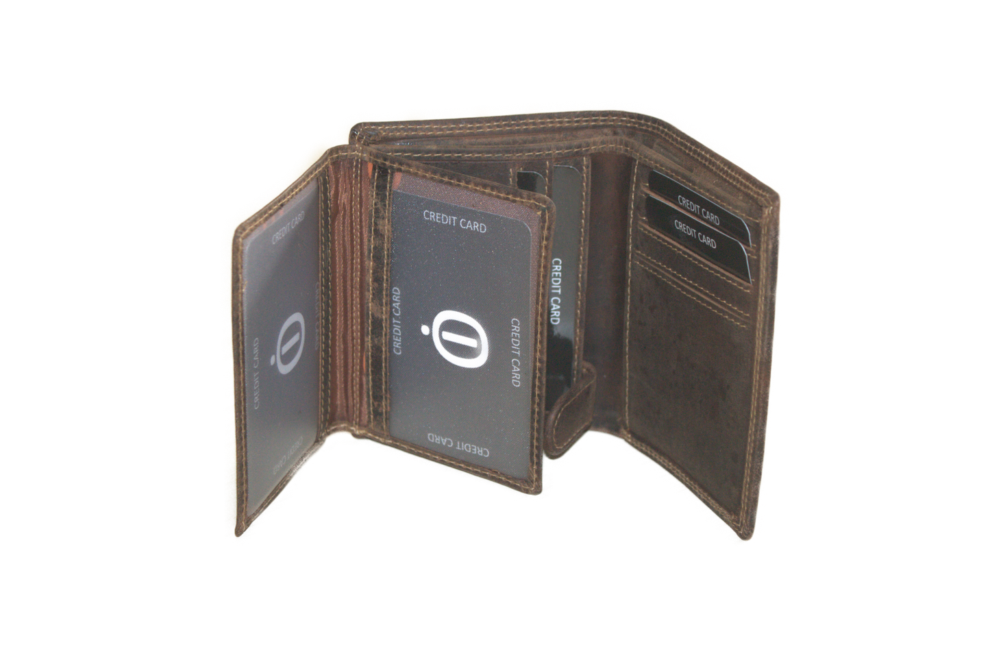 Kleine billfold / Creditcard houder / Pasjeshouder met ruimte voor biljetten.Hunter563H Hunter bruin