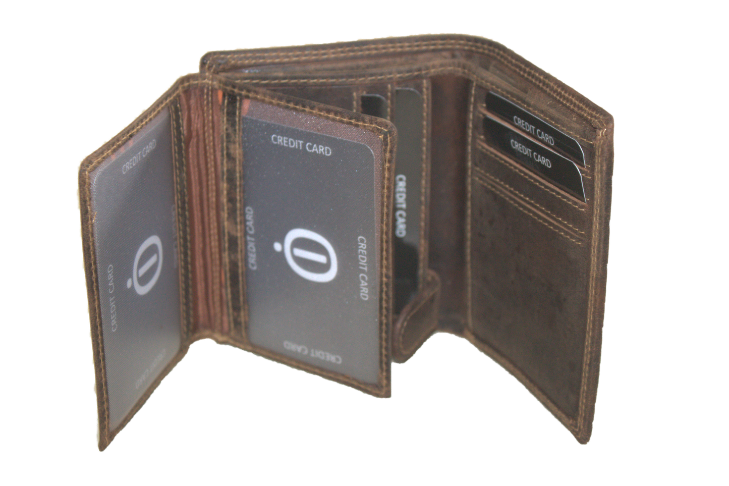 Kleine billfold / Creditcard houder / Pasjeshouder met ruimte voor biljetten.Hunter563H Hunter bruin