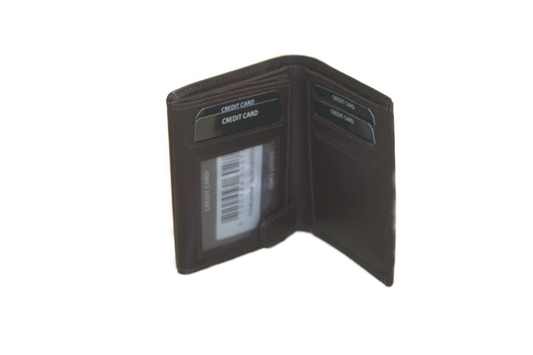 Kleine billfold / Creditcard houder / Pasjeshouder met ruimte voor biljetten. Brown563NRBrown