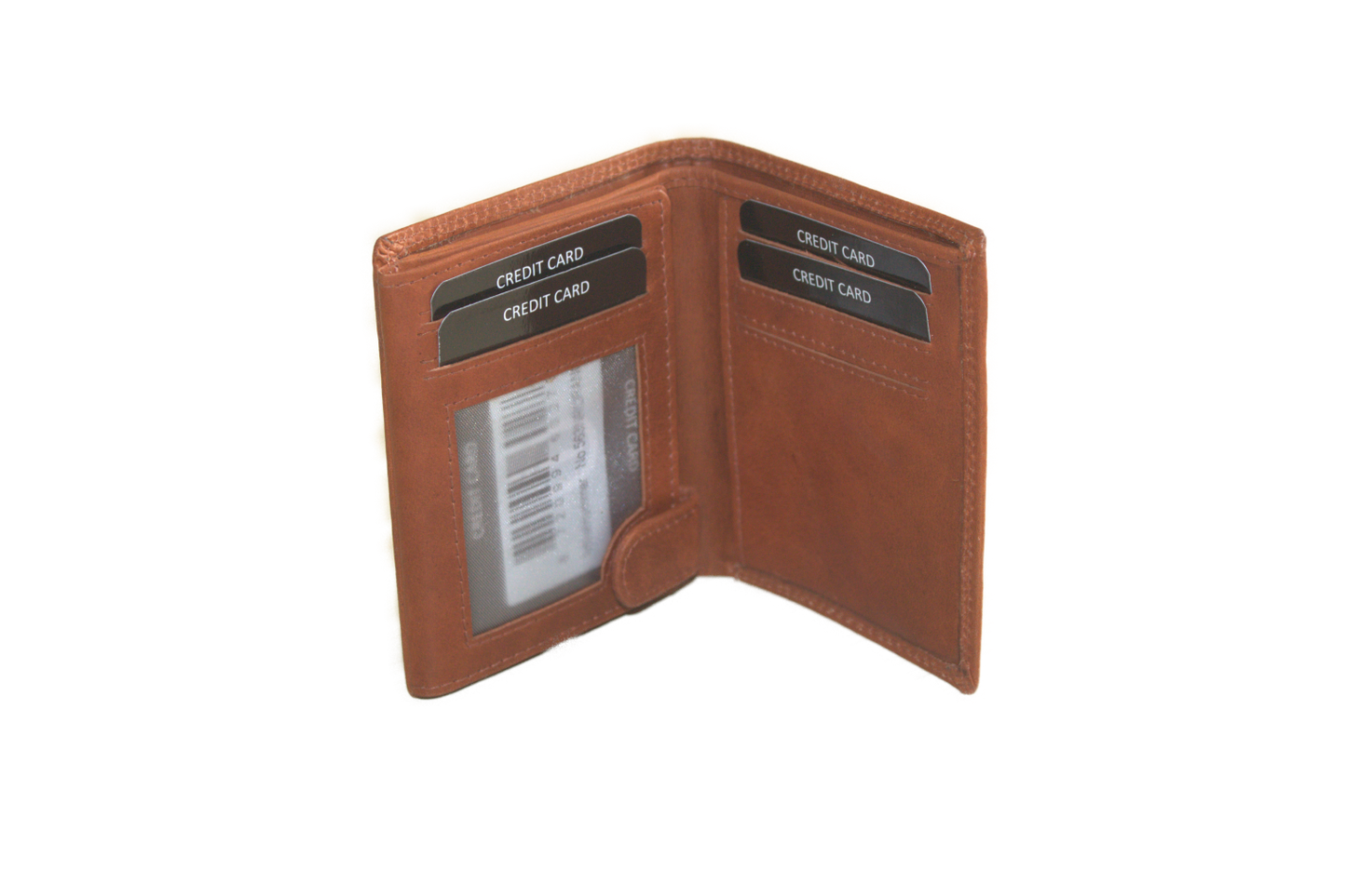 Kleine billfold / Creditcard houder / Pasjeshouder met ruimte voor biljetten Cognac563NRCognac