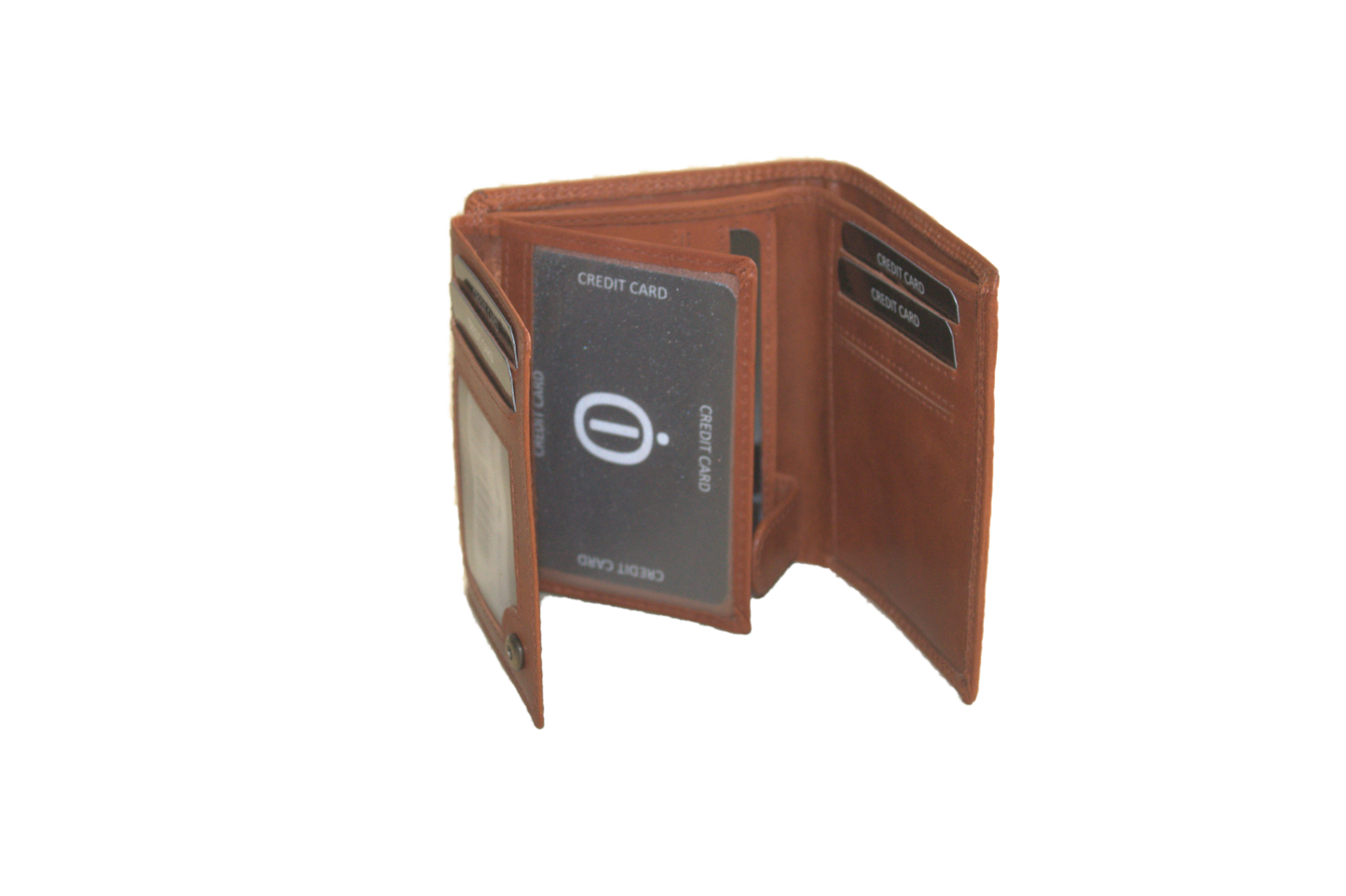 Kleine billfold / Creditcard houder / Pasjeshouder met ruimte voor biljetten Cognac563NRCognac