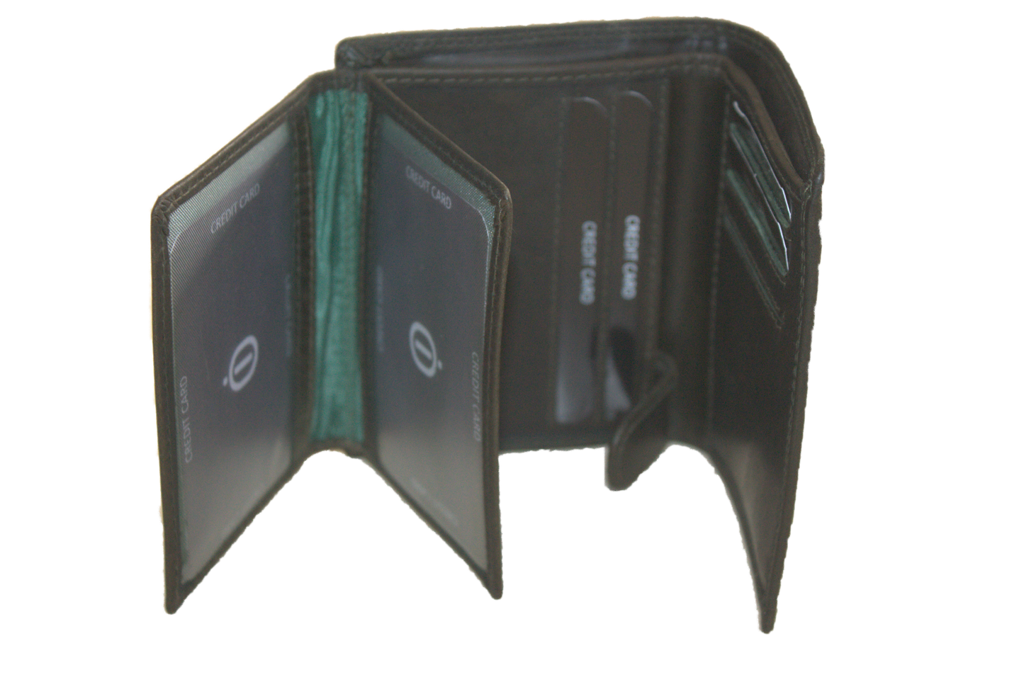 Kleine billfold / Creditcard houder / Pasjeshouder met ruimte voor biljetten. Groen563NRGreen