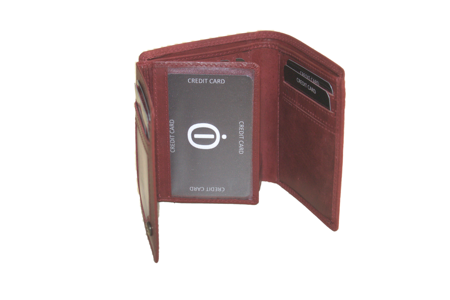Kleine billfold / Creditcard houder / Pasjeshouder met ruimte voor biljetten. Rood563NRRed