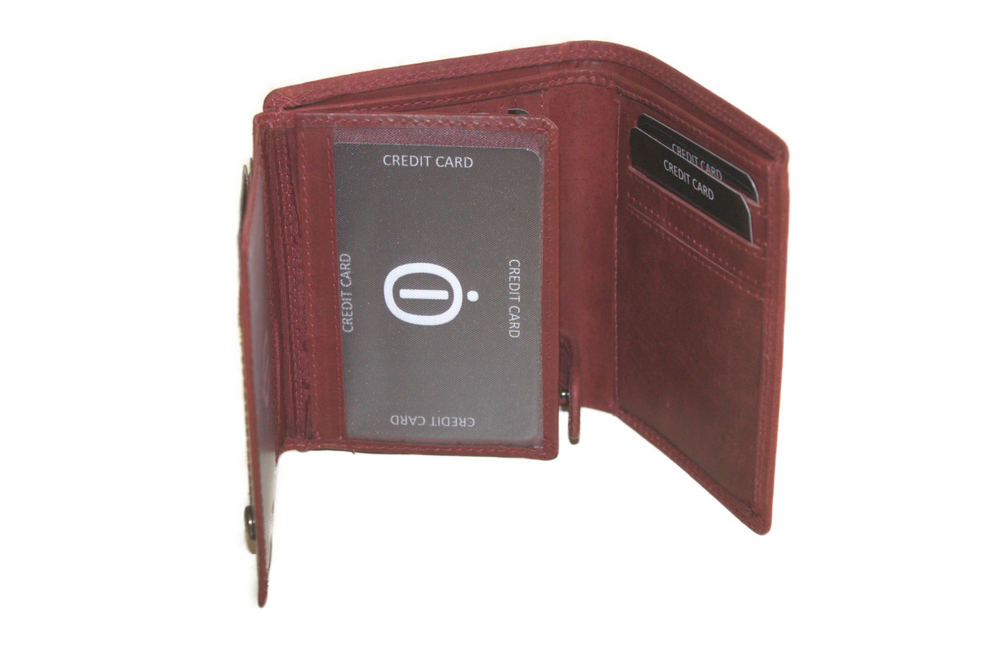 Kleine billfold / Creditcard houder / Pasjeshouder met ruimte voor biljetten. Rood563NRRed