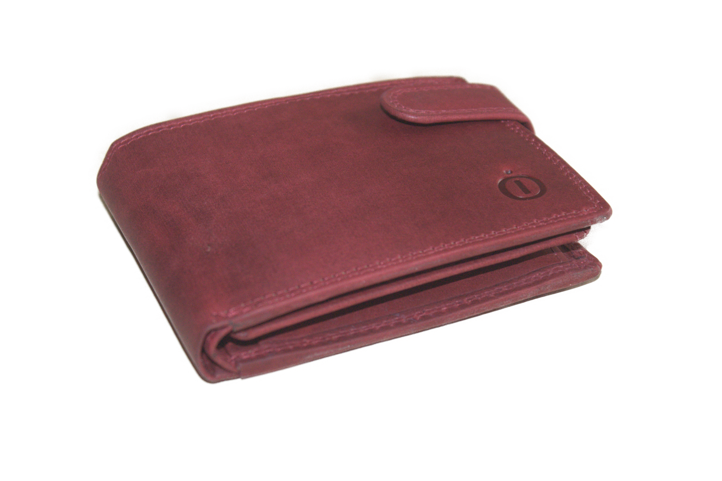 Lage kleine billfold met lip om af te sluiten 565NR rood