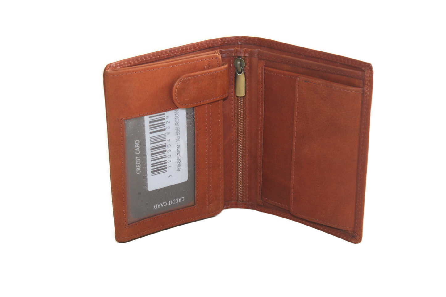OI Billfold Hoog het bekende model Cognac 566NRorange