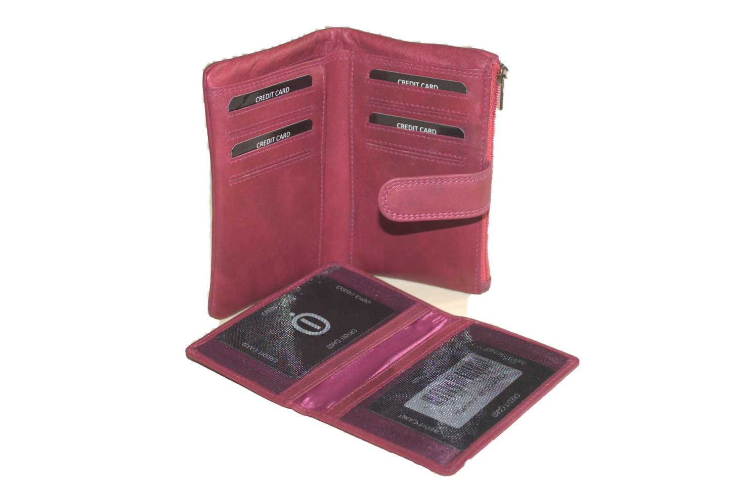 Dames portemonnee soft leder 721OW Fuchsia
