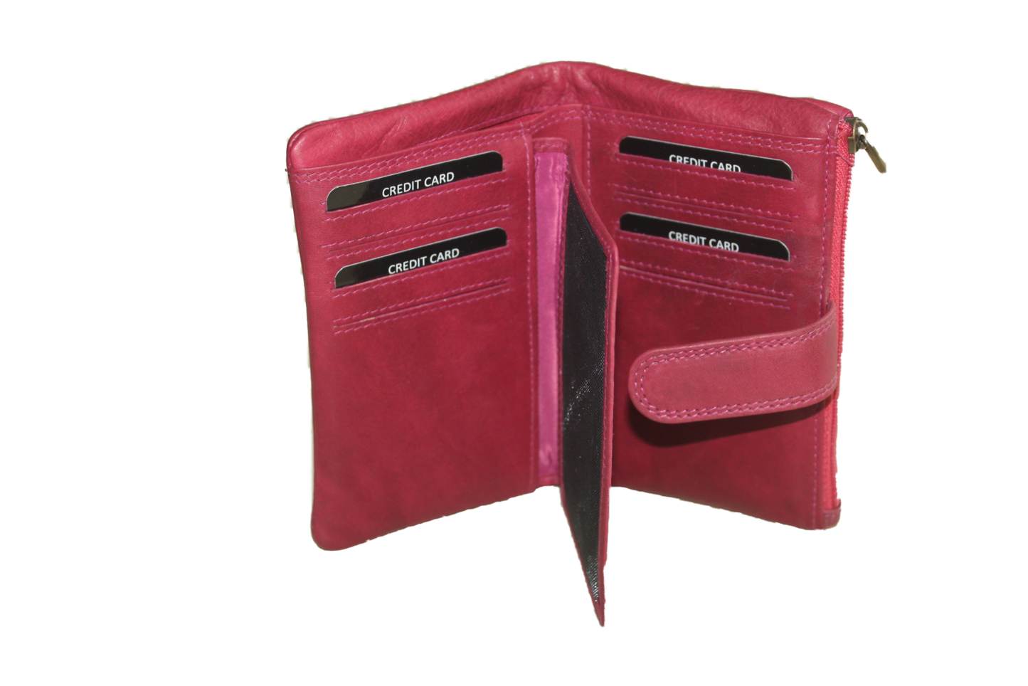 Dames portemonnee soft leder 721OW Fuchsia
