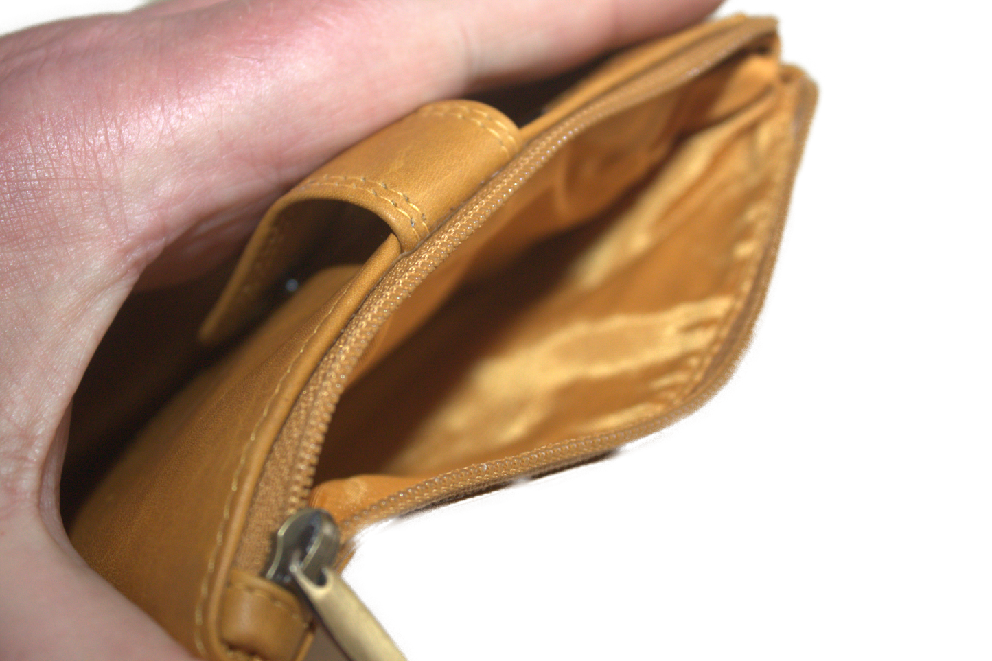 Dames portemonnee soft leder 721OW Mosterd