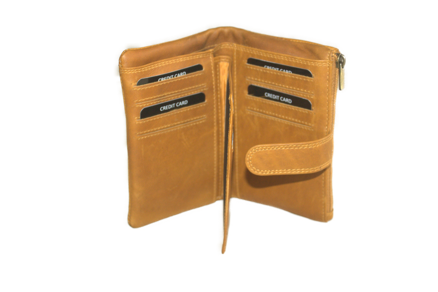 Dames portemonnee soft leder 721OW Mosterd
