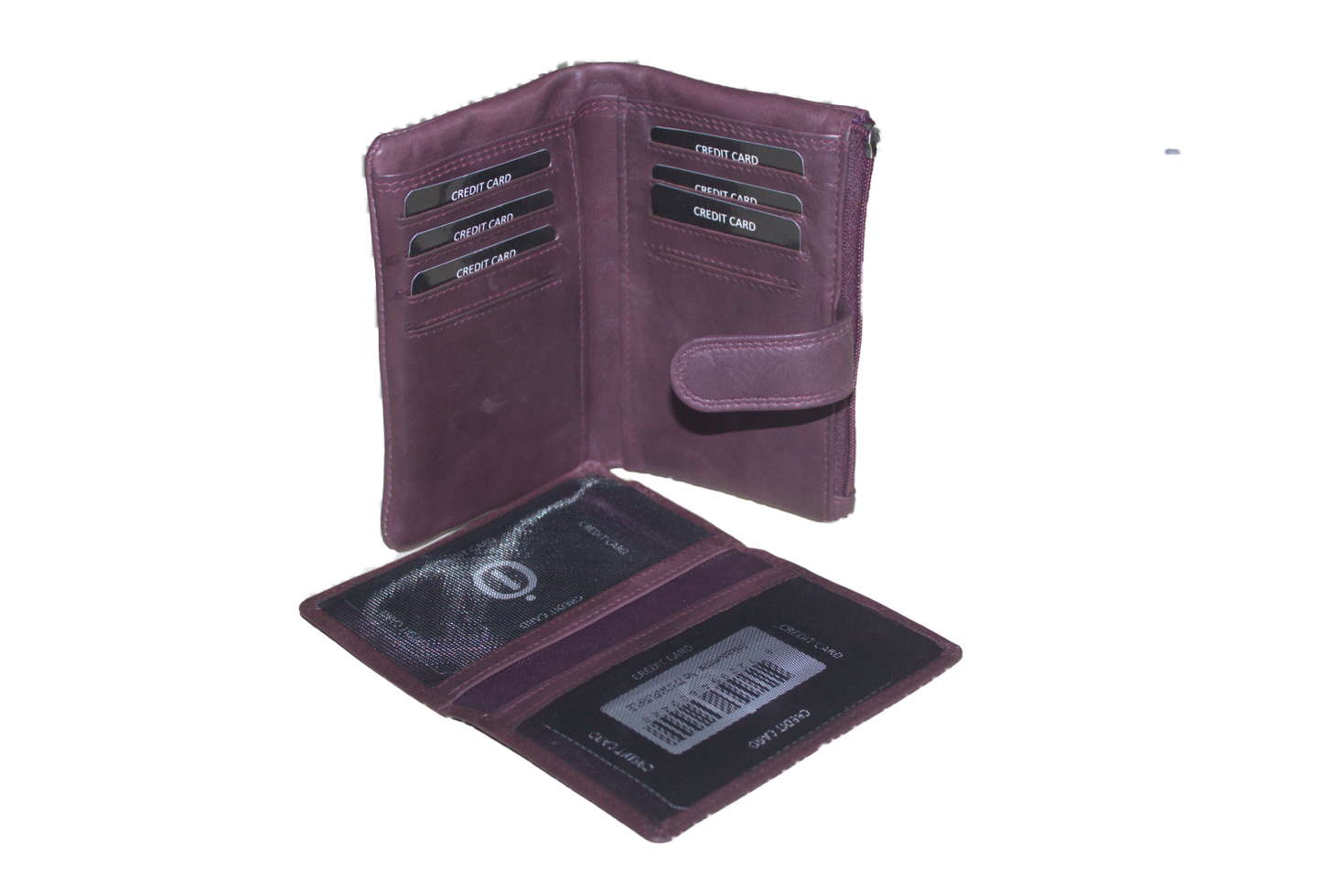 Dames portemonnee soft leder 721OW paars
