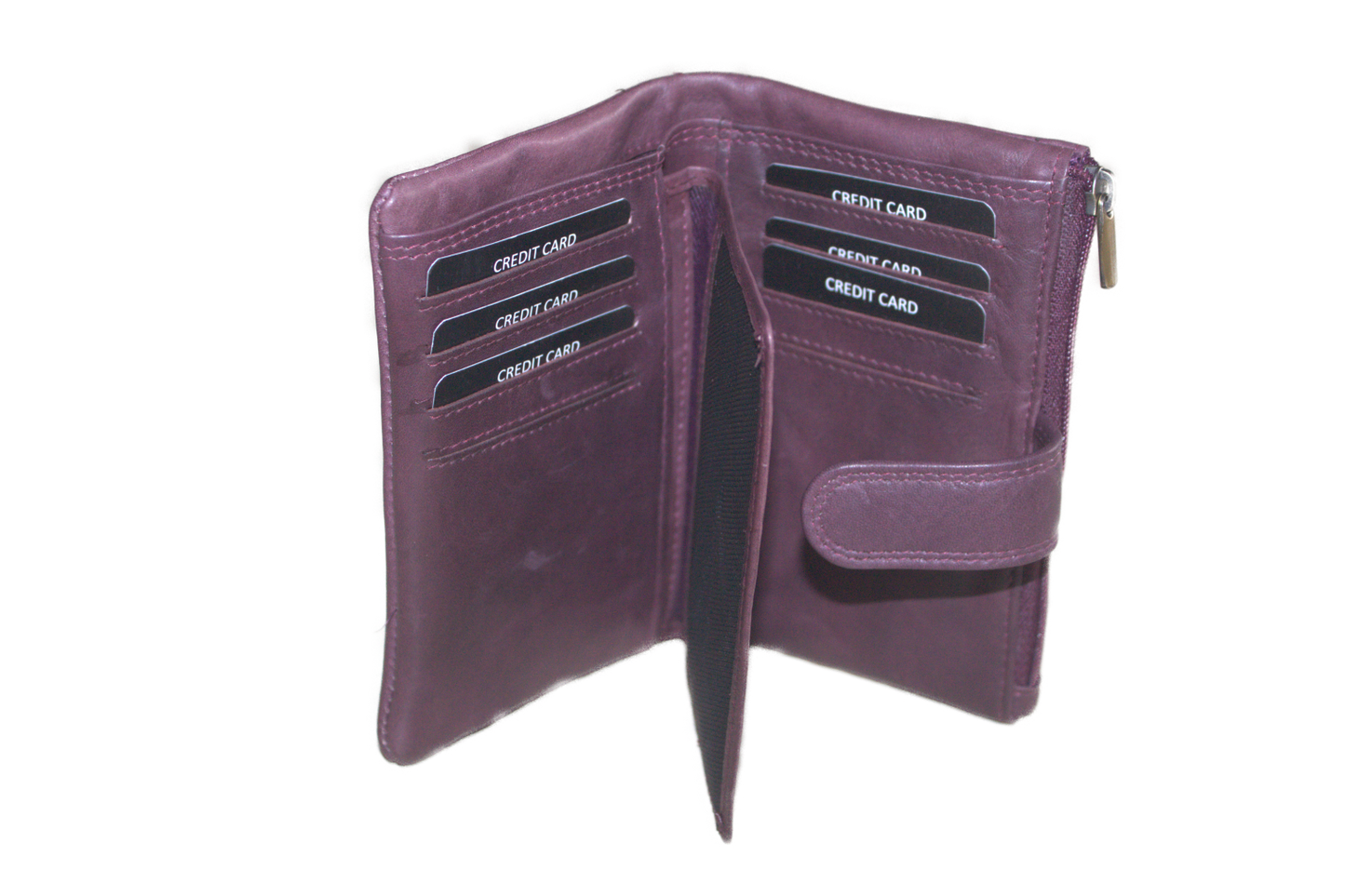 Dames portemonnee soft leder 721OW paars
