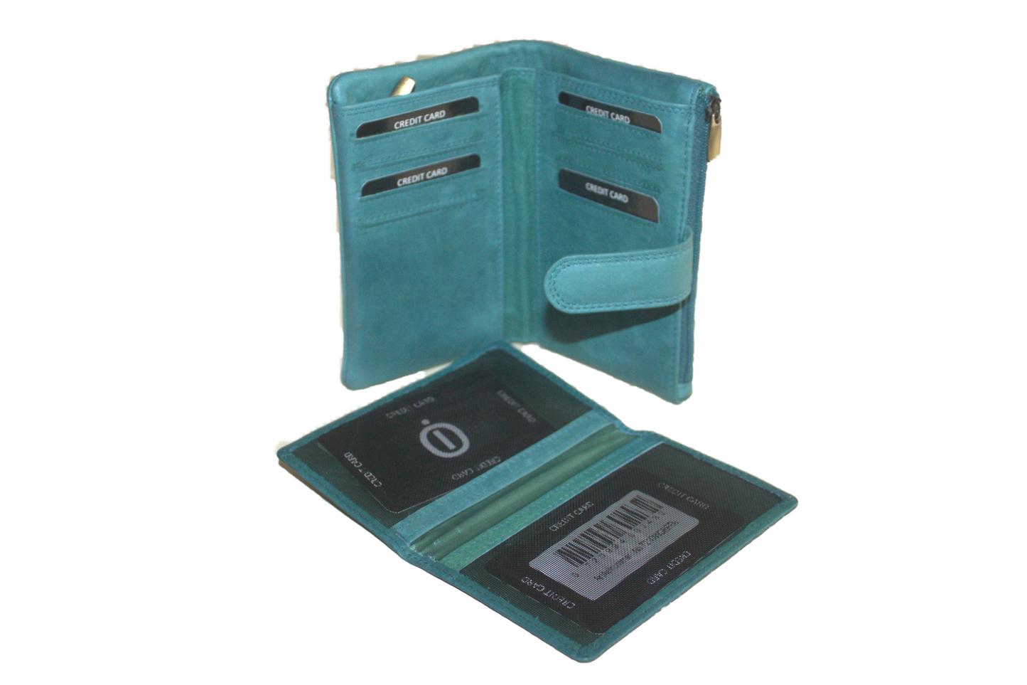 Dames portemonnee soft leder 721OW Turquoise