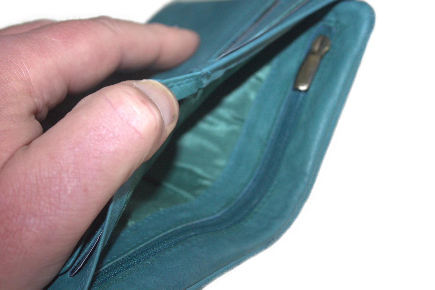 Dames portemonnee soft leder 721OW Turquoise