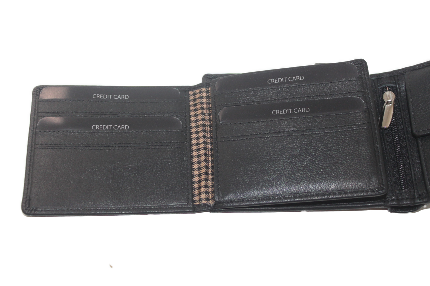 OI Heren billfold laag 17 pasjes zwart / anti skim 111