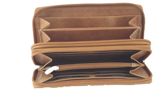 OI Dubbele rits portemonnee XL 405 Geel