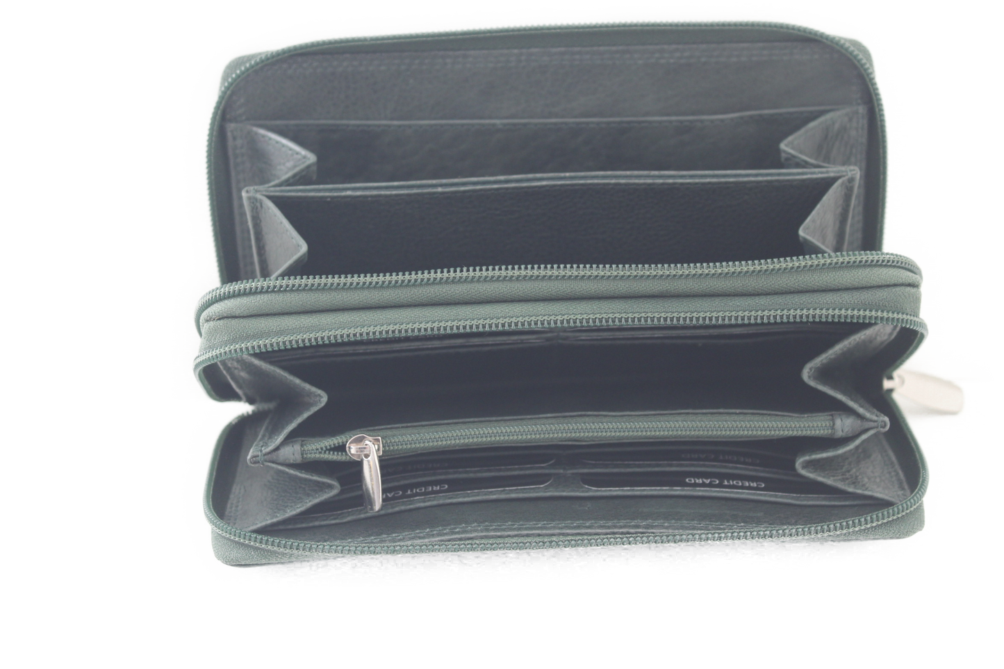 OI Dubbele rits portemonnee XL 405 Groen