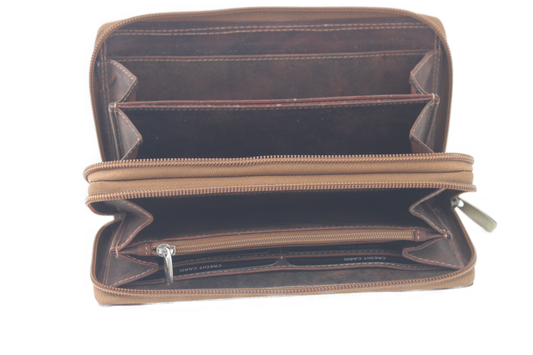 OI Dubbele rits portemonnee XL 405H Hunter