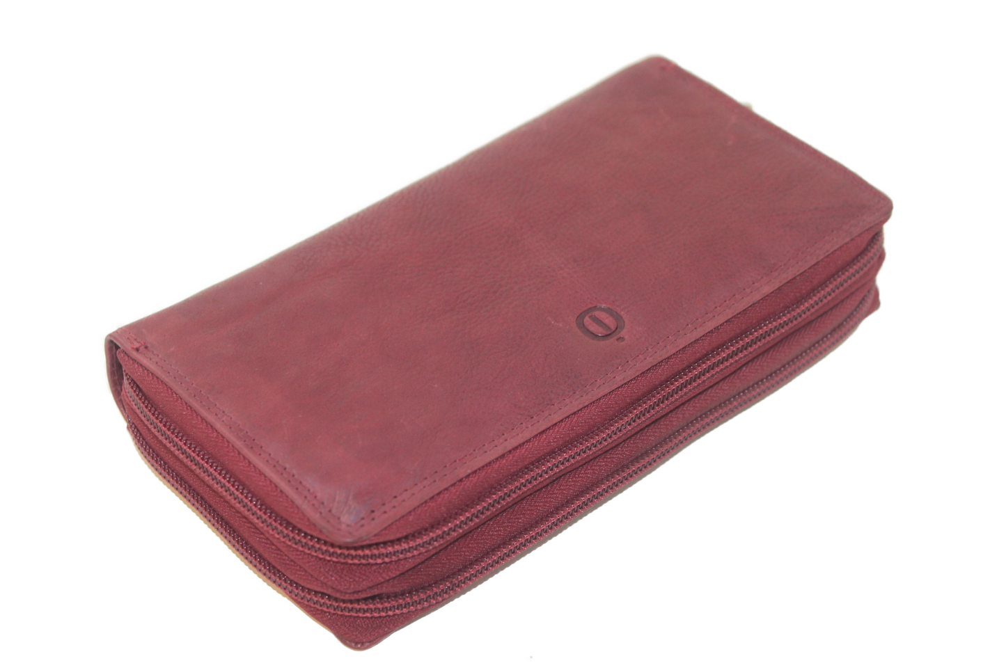 OI Dubbele rits portemonnee XL 405 Bordeaux