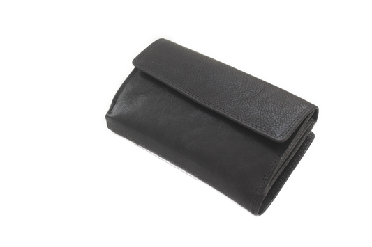 OI Damesportemonnee dubbel 296VI Zwart