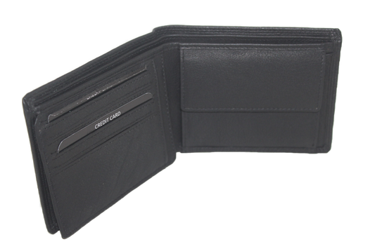 OI Heren portemonnee dun zwart/ RFID safe / Anti skim 113