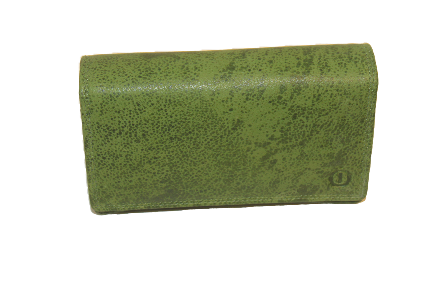 OI Europortemonnee/ overslag beurs / lange harmonica beurs voor dames / skim veilig / groen / green / leder 214Groen